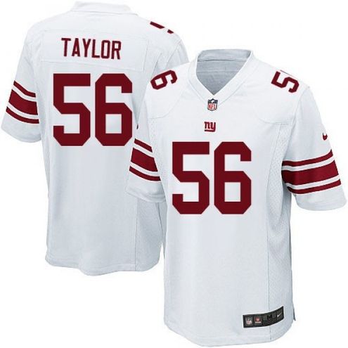 Men New York Giants 56 Lawrence Taylor Nike White Game Player NFL Jersey